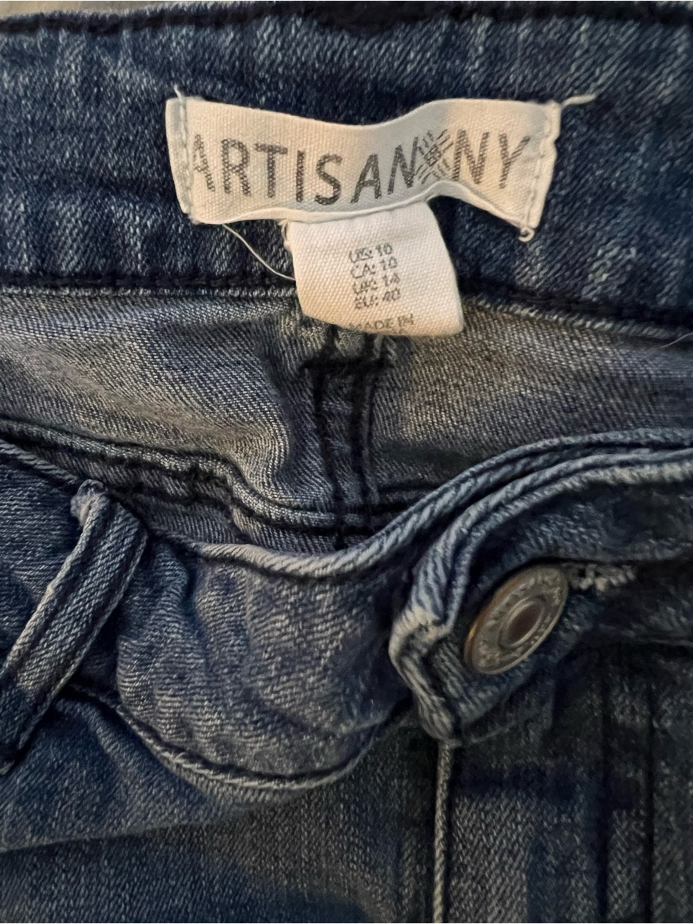Artisan Ny Indigo Blue Denim Jeans